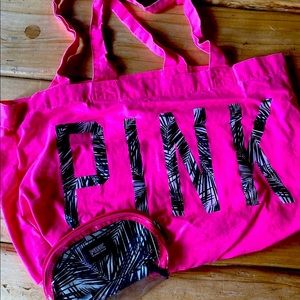Victoria’s Secret PINK tote bag & zip bag 💗